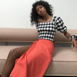 Lisa Says Gah Wrap Skirt in Poppy